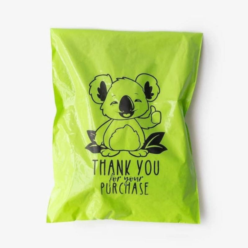 

COSTUM SABLON POLYMAILER PLASTIK PACKING HIJAU GLOSSY PREMIUM