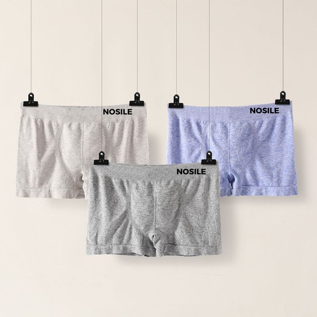 NOSILE - 3PCS Nosile Underwear Seamless | Celana dalam boxer pria One Size