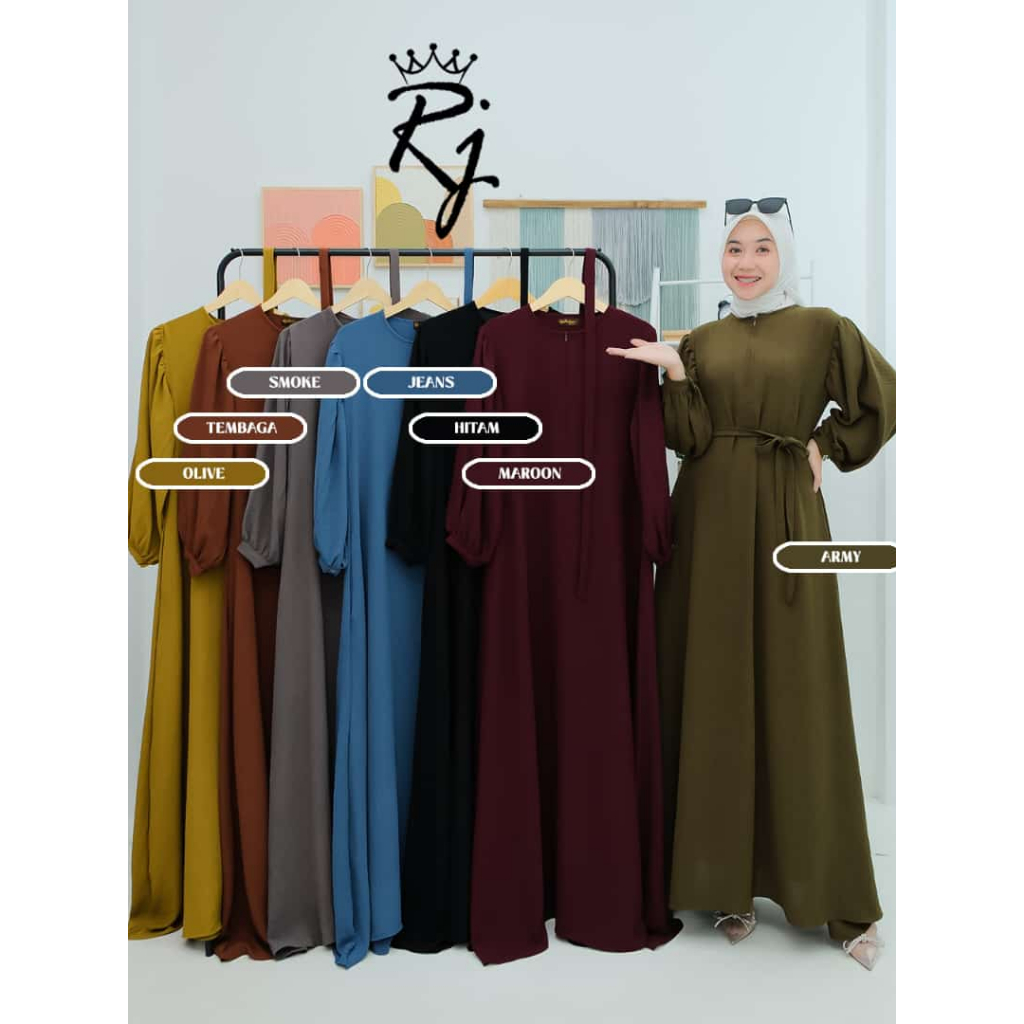 Adella Dress Ori By RJ/ Gamis Adella Ori By RJ/ Gamis Wanita Muslim
