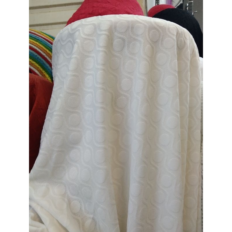 kain jaguar putih embos premium garment