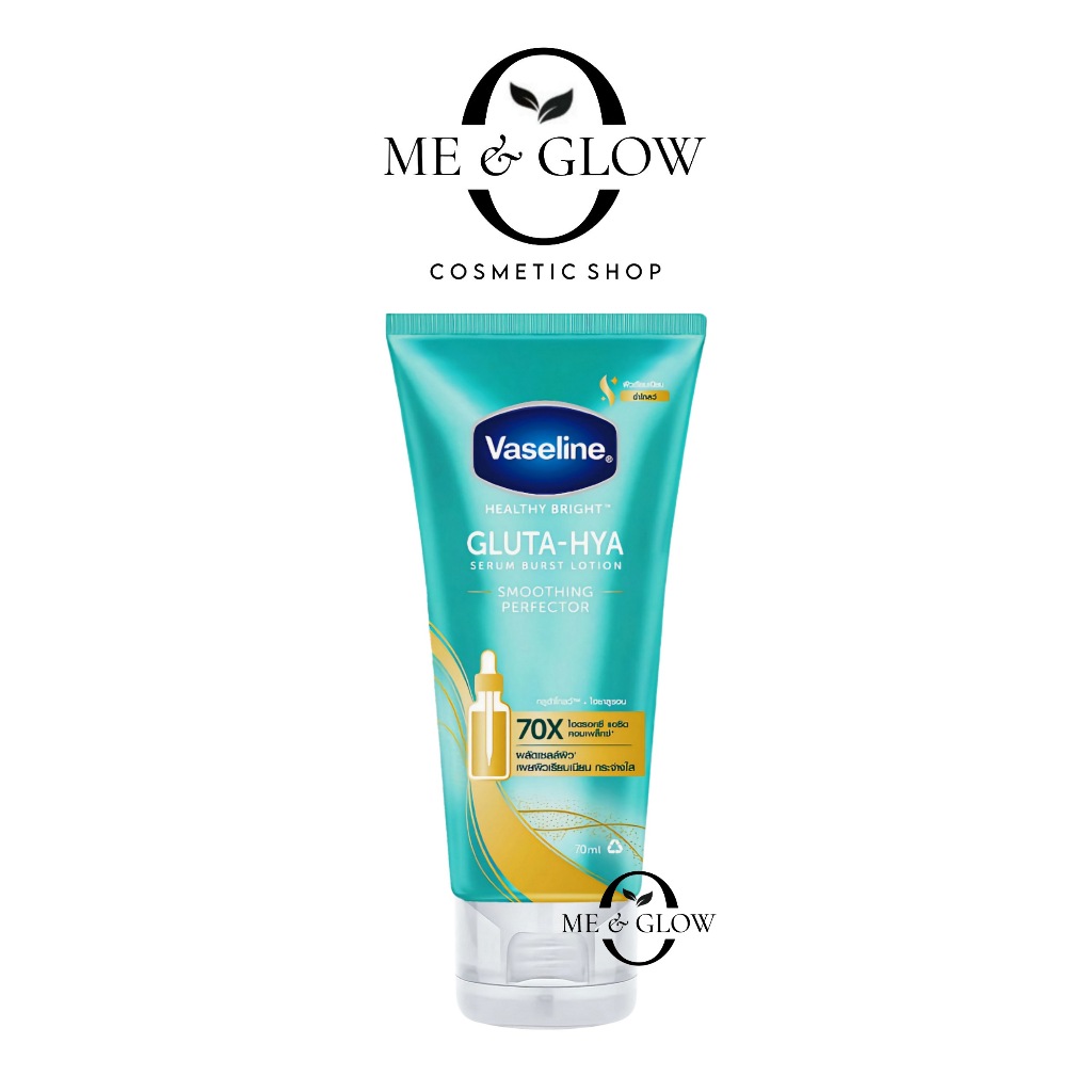 VASELINE HEALTHY BRIGHT GLUTA-HYA SMOOTHING PERFECTOR 70ml - BODY LOTION SERUM VASELINE - ORIGINAL T