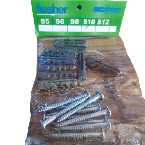 kunci kepala s 10 + sekrup tembok paket (10pcs)