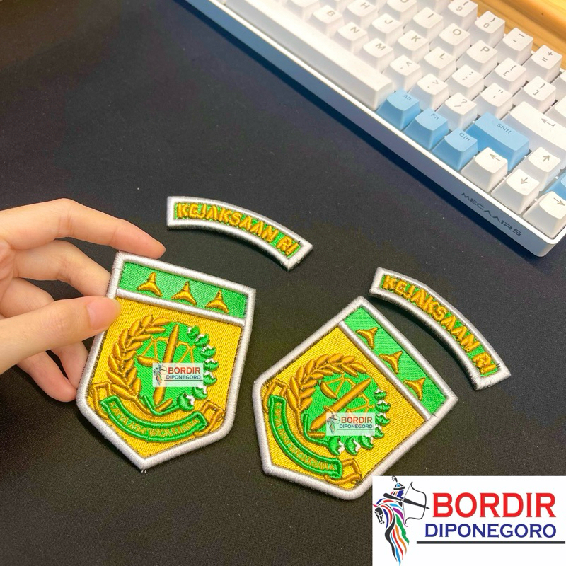 BORDIR KEJAKSAAN RI PER SET | BET BADGE BEDGE KEJAKSAAN TINGGI BORDIR JAKSA EMBLEM KEJAKSAAN | BORDI