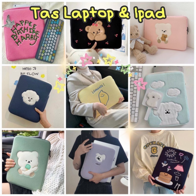 DISKON TAS LAPTOP TSA TABLET LAPTOP BAG ANTI GUNCANGAN BORDIR KOREA TABLET LINER FOR MAC M1 M2 ASUS