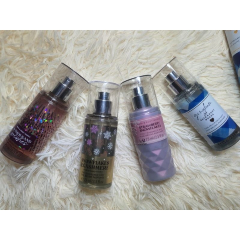 SALE BBW Bath and Body Works Body Mist Parfum Fragrance Travel Size 75 ml Gingham