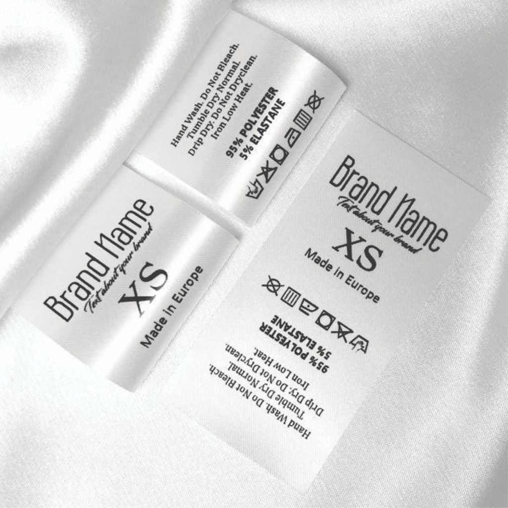 

label satin custom label baju label pencucian label pakaian label baju label saran pencucian washing label label woven label kaos label distro label