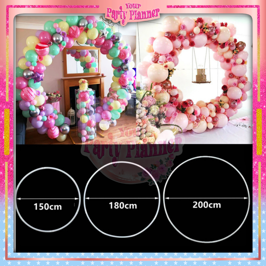 Stand Display Balon Arch Garland Round Bulat Besar Dekorasi Pesta Ulang Tahun Wedding Pernikahan / L