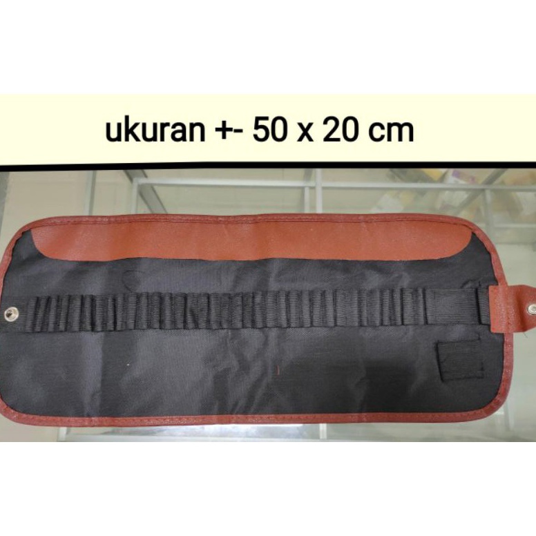 

Stock Banyak Roll up canvas bag tempat kuas atau pensil atau brush pen kain kanvas roll tempat pena pensil bolpen kuas 9Q9