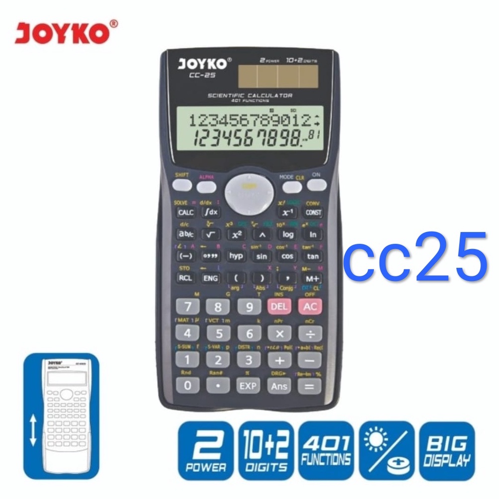 

Special Edition kalkulator scientific joyko cc 25 dual power 41 fungsi 95