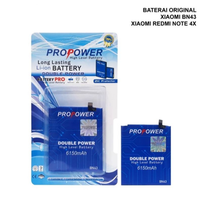 Baterai Batre Pro Power BN43 Redmi Note 4 / Note 4x / Baterai Batre Double Power Pro power 6150mAh