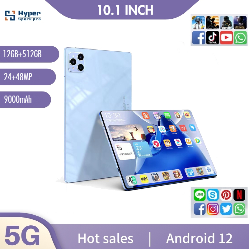 [BISA COD] Tablet X12 Pro FREE 6 Items [12GB/512GB] [Mediatek3735] [Android 12] [Layar 10.1 Inch] - 