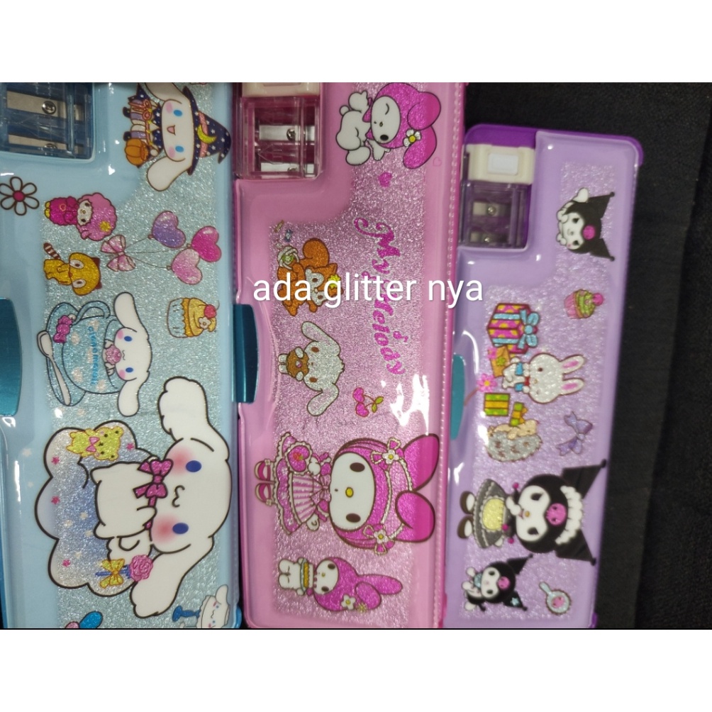 

Ready stok tempat pensil sanrio glitter magnet gp 9372 satuan 23 x 8 cm kuromi cinamon my melody 9TH