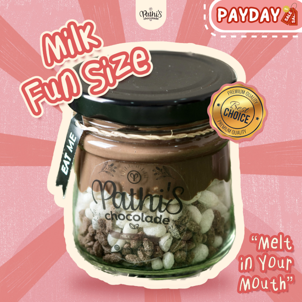 

Pathi's Chocolade Milk Choco (Fun Size) Chocolate Cemilan Viral Kekinian Hemat Milk Cokelat Crunchy