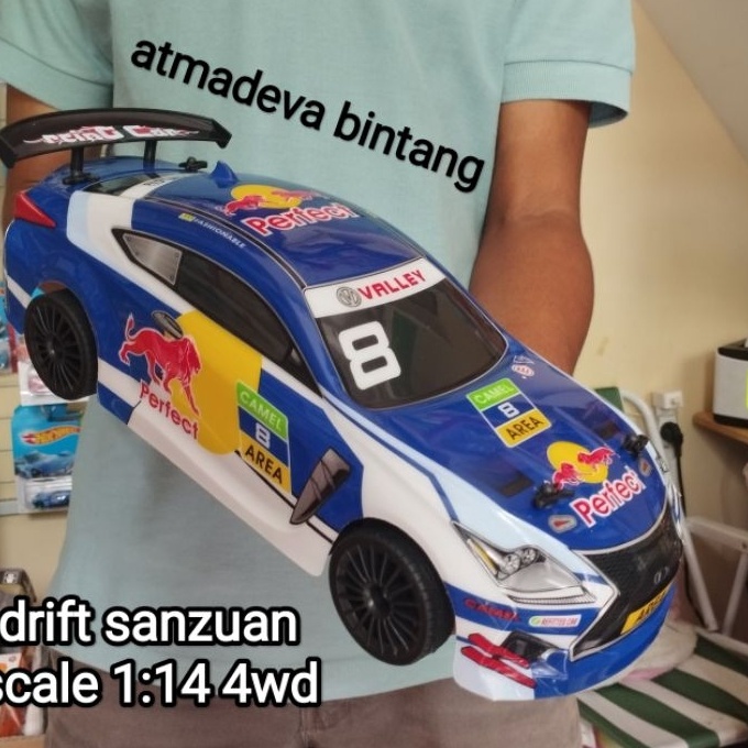 Bonus MOBIL REMOTE CONTROL SEDAN DRIFT SANZUAN 4WD UKURAN BESAR SCALE 114 BATRE CASH BODY LENTUR NYA