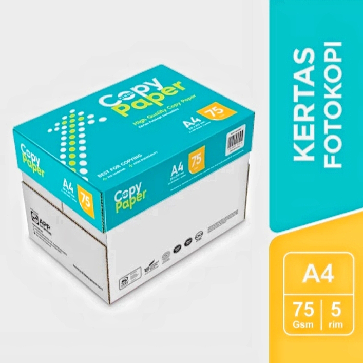 

HVS COPY PAPER A4 75 GSM 1 BOX ISI 5 RIM