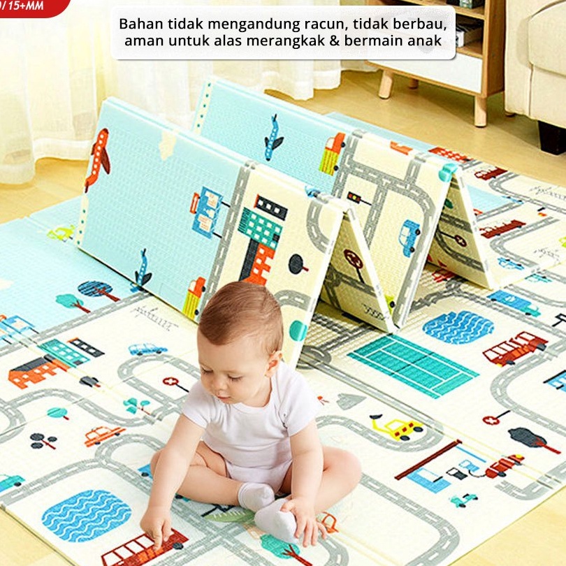 KI3 SPEEDS SNI Playmate Bayi Karpet Lipat Playmat Bayi Asli Bahan XPE 18x2cm 61mm Foam Tebal 2715