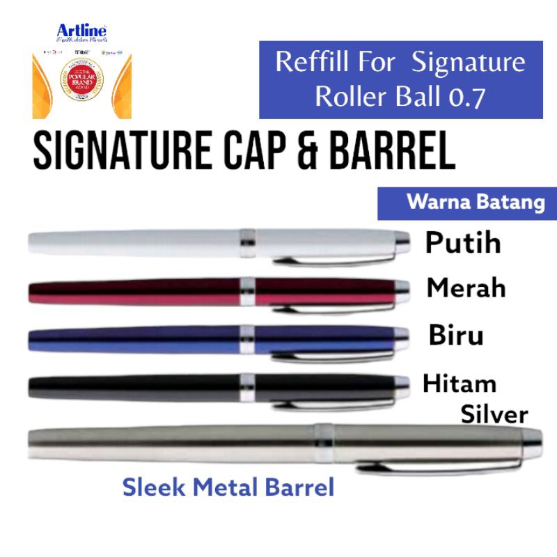 

Artline Bolpen Signature Pen EKSG-4400 RF/Roller Ball 0.7/Fine Pen 0.4/100℅ Original