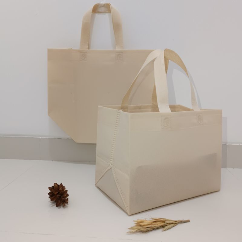 

•Isi 12 Pcs• Tas Goodiebag Spunbond Brownies 26x16x20 Premium