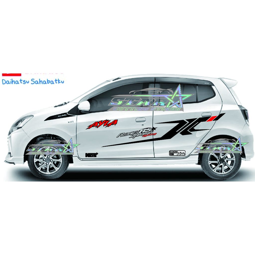 Stiker Striping Mobil Ayla Agya Stiker Body Mobil Ayla Agya Stiker Mobil Keren