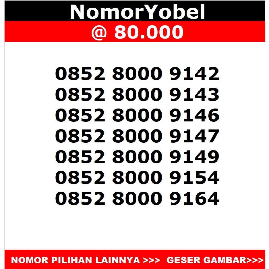 nomor cantik telkomsel simpati 4G 80-10