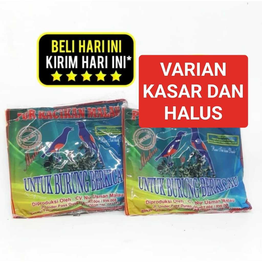 PAKAN BURUNG VOER MALAU KASAR HALUS MAKAN MURAI CUCAK ANIS KACER PUR - KASAR