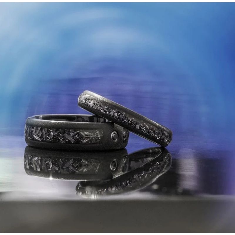 Nine Worlds Ring Meteorite 4mm