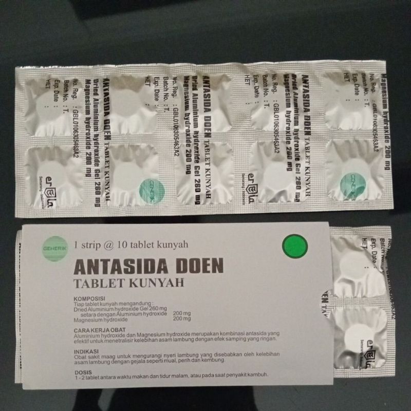 Antasida doen tablet / obat lambung / isi 10 tab