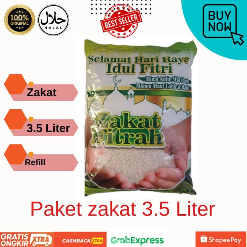 

Paket Beras Zakat Fitrah 3.5 Liter / Beras Pulen