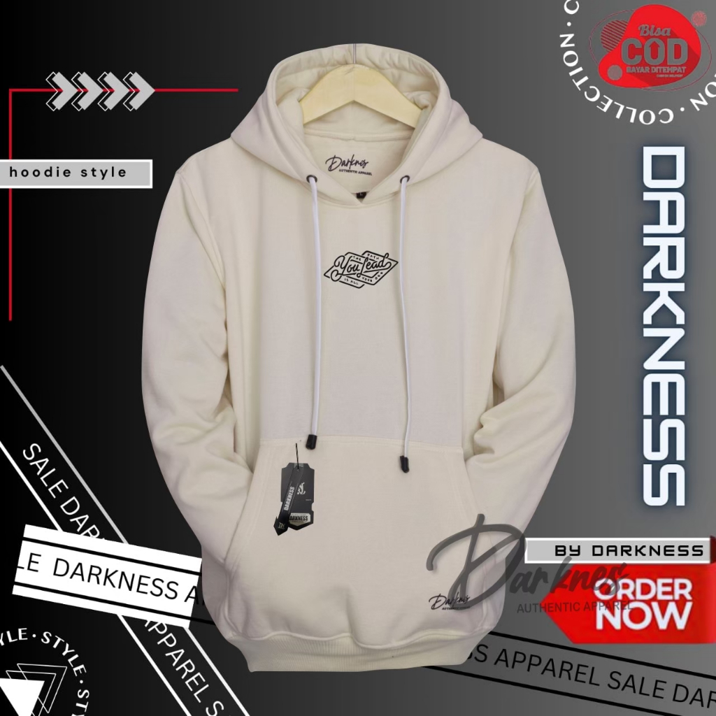 Jaket hoodie pria bahan tebal Hoodie pria distro aesthetic warna CREAM KAKI sweater hoodie pria wani
