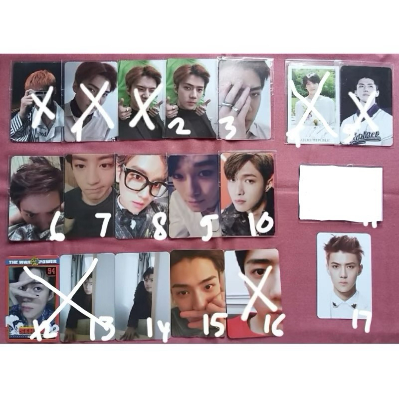 Preloved PC EXO Photocard Pc EXO Sehun Chanyeol Chen Lay From Album EXODUS CBX DMUMT