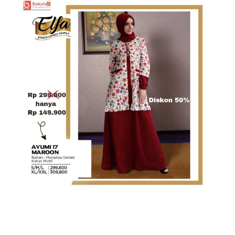 SARIMBIT ETHICA_DISKON 50%_100% ori |Ayumi 17 maroon |