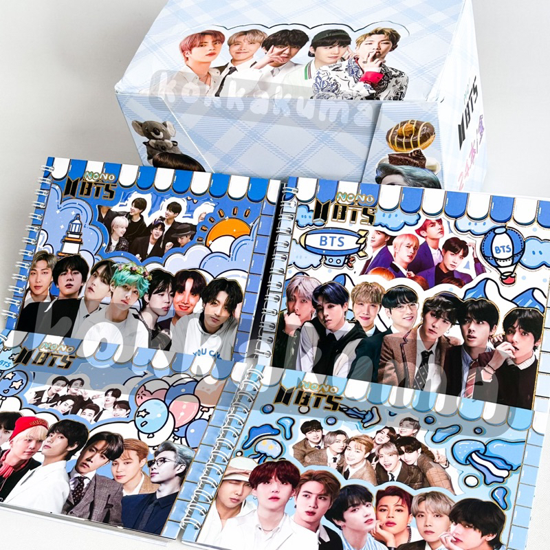 

( KKM ) BTS / BANGTAN BOYS Stiker Binder Notes Planner Mini Viral Karakter Girlband Lucu Notebook Jilid Ring