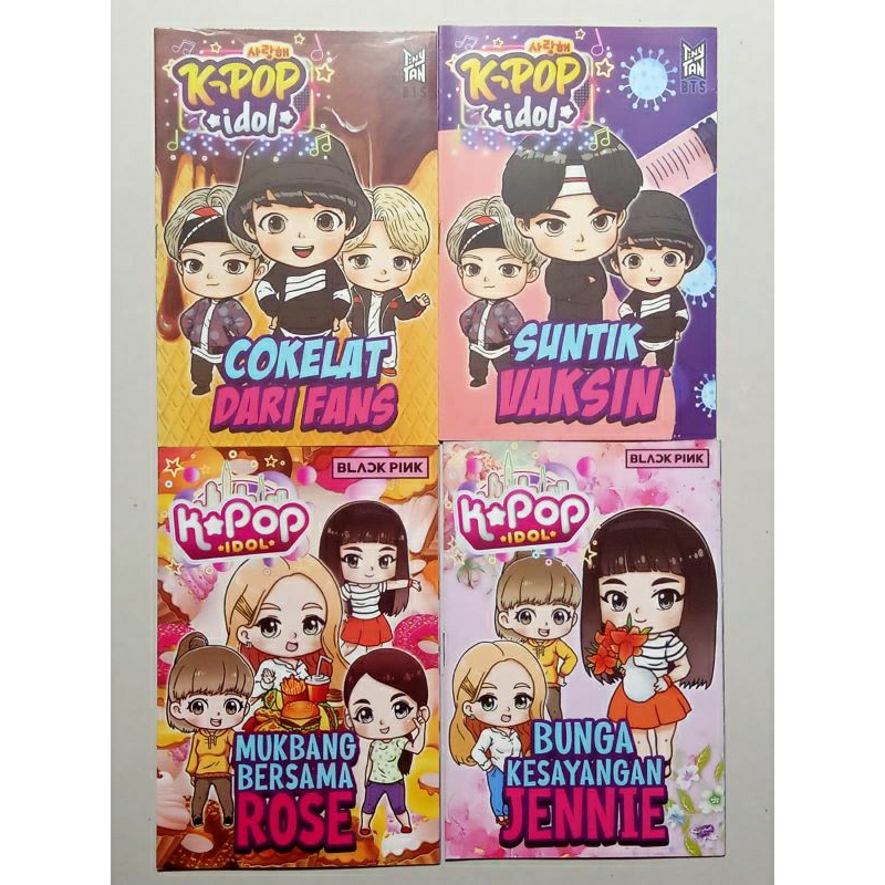 Buku komik cerita kpop idol buku kartun