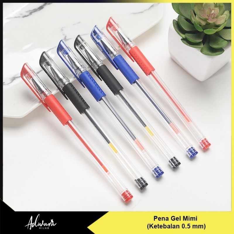 

Harga satu lusin isi 12 Pulpen Dengan Tinta Cair Per Pcs Pena Office Pena Kantor sekolah Pena cair pen gel 0.55mm warna biru merah hitam