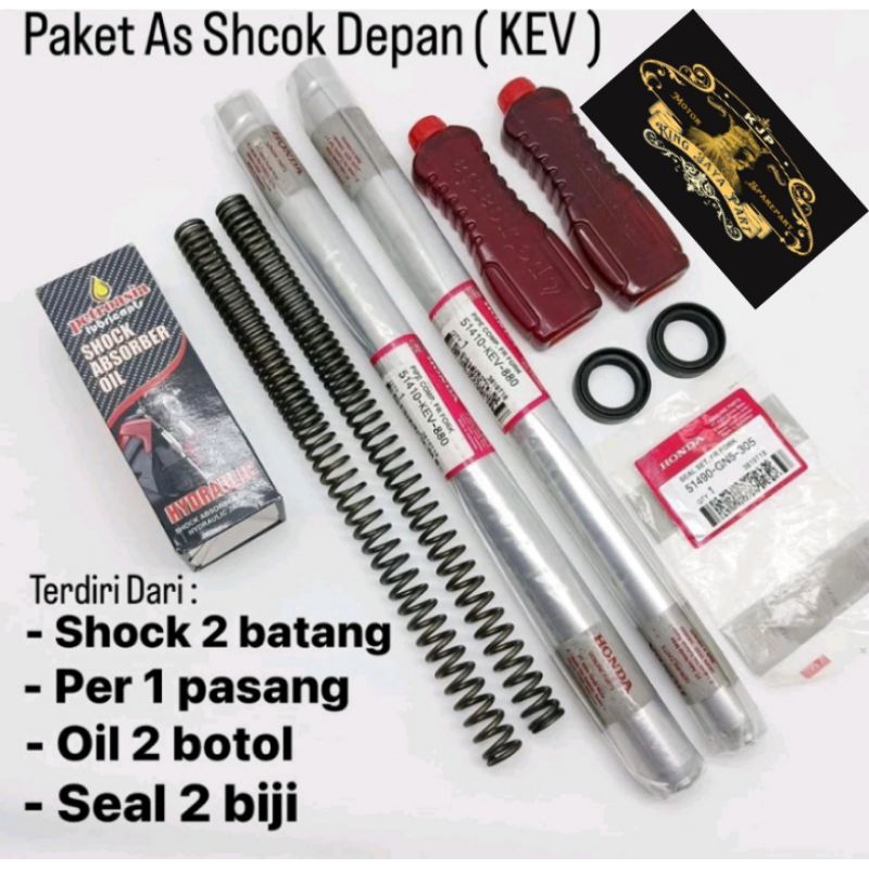 Paket As shock depan (KEV)+per shock untuk motor supra X 125,supra Fit Lama,supra 100