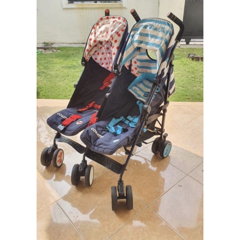 cosatto supa dupa twin stroller preloved