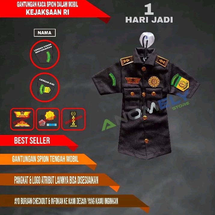 Gantungan kaca mobil kejaksaan RI - Gantungan kaca dalam mobil Kejaksaan RI