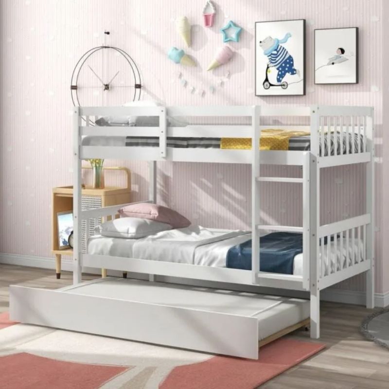 SYA'BAN Tempat Tidur Tingkat Sorong Kasur Anak 3 Susun