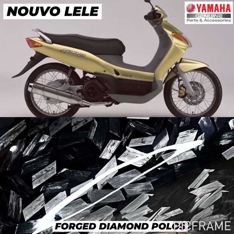 REAL CARBON NOUVO LELE FORGED DIAMOND CUT TUTUP KIPAS SPION CVT KEONGAN SPAKBOR DEPAN BELAKANG SAKU 