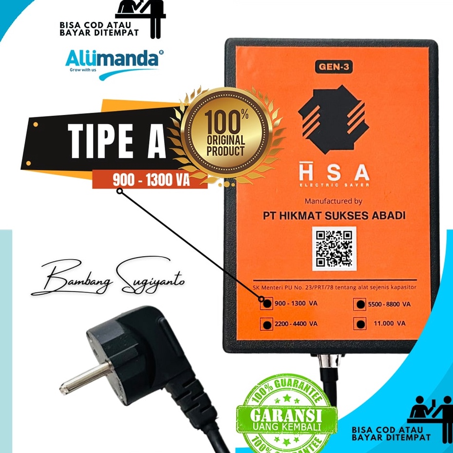 REI PENGHEMAT LISTRIK TERBAIK  TERLARIS PENGHEMAT DAYA LISTRIK TIPE A 9  13 WATT ANDODA HSA ELECTRIC