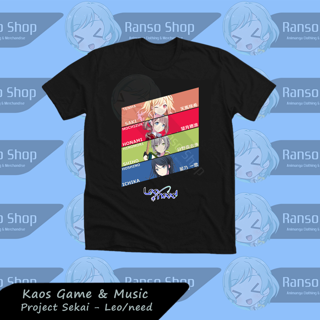 Ranso Kaos Leo/need Project Sekai Leo Need / Baju Leo/need Proseka / T-shirt Waifu Anime Manga Game
