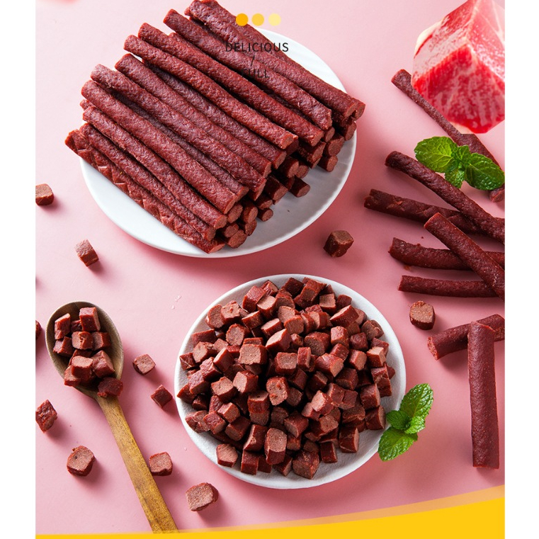[PIKU POKU] Beef & Chicken Stick/Cube | Snack Anjing Camilan Anjing Biskuit Anjing Dogfood Makanan A