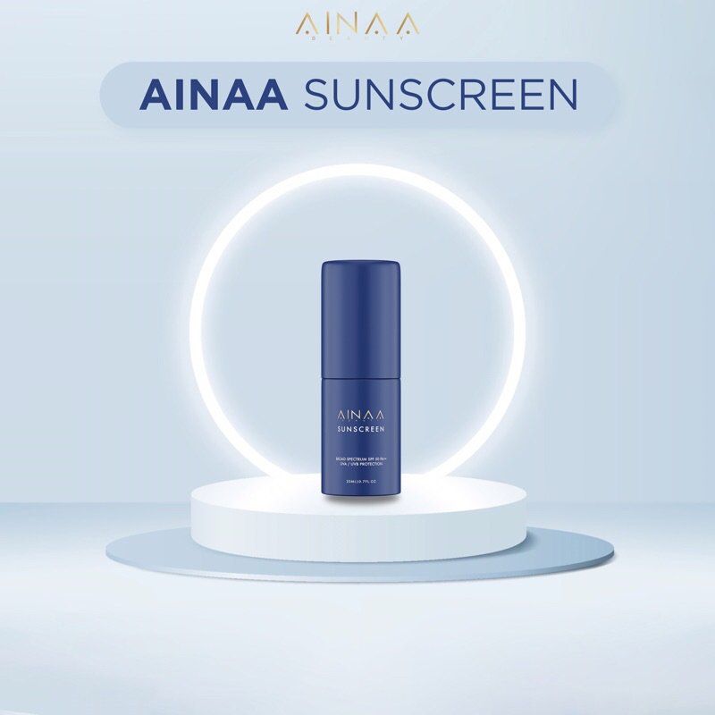 AINAA SUNSCREEN - Non whitecast, Non Sticky, Non Oily - SPF 50 PA++ - Skincare Malaysia - Ainaa Beau