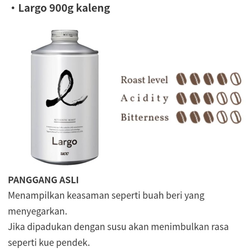 

Biji kopi UCC Coffee UCC Largo Authentic Beans Coffee 900 gram biji