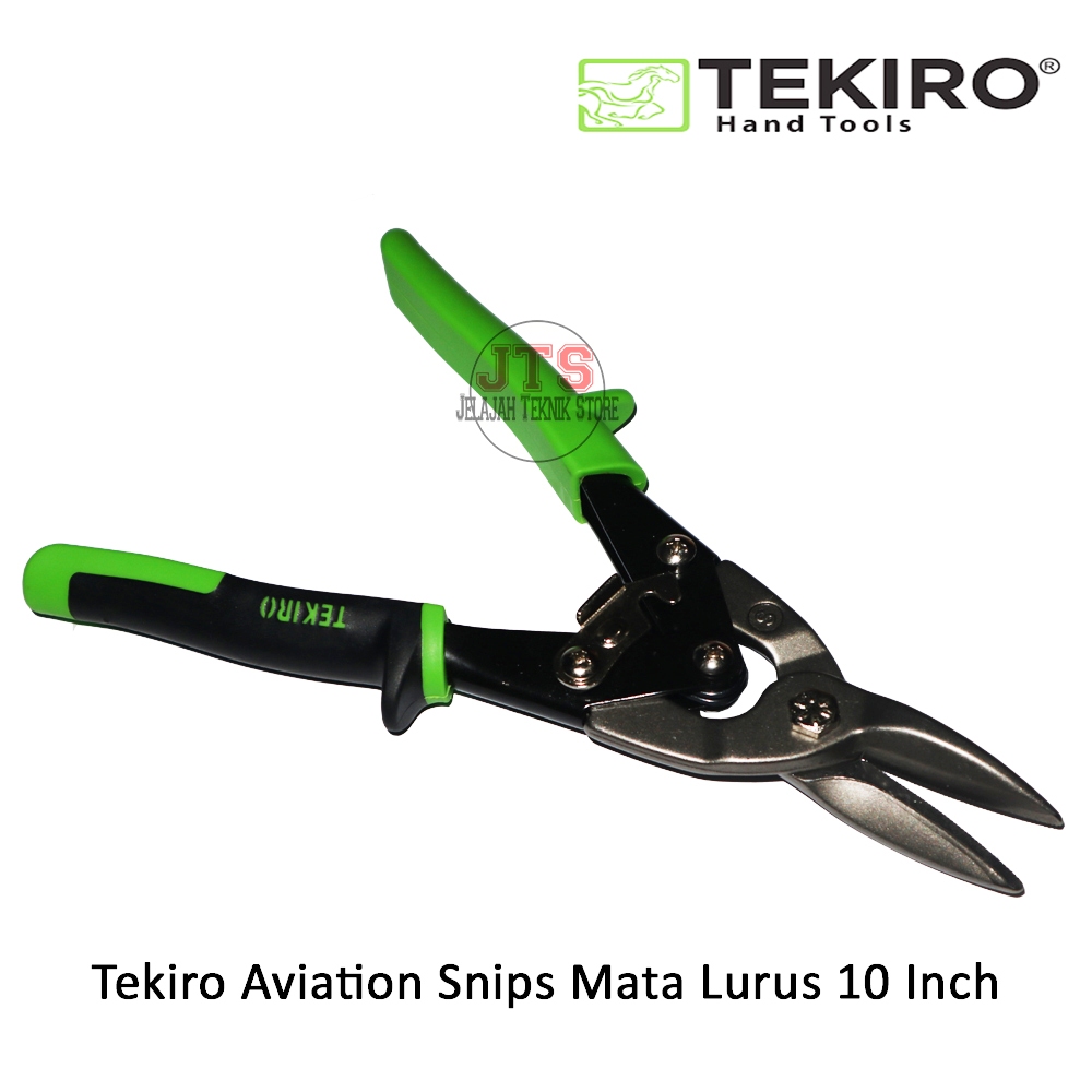 TEKIRO Gunting Seng 10 Inch Mata Lurus Aviation Snip Gunting Holo 10" Flat Baja Ringan