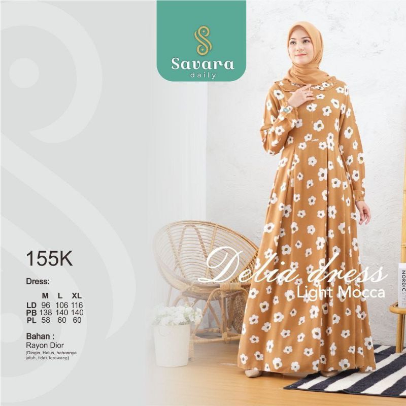 DELIA DRESS || DRESS RAYON DIOR PREMIUM || ELMUMTAZA JEMBER