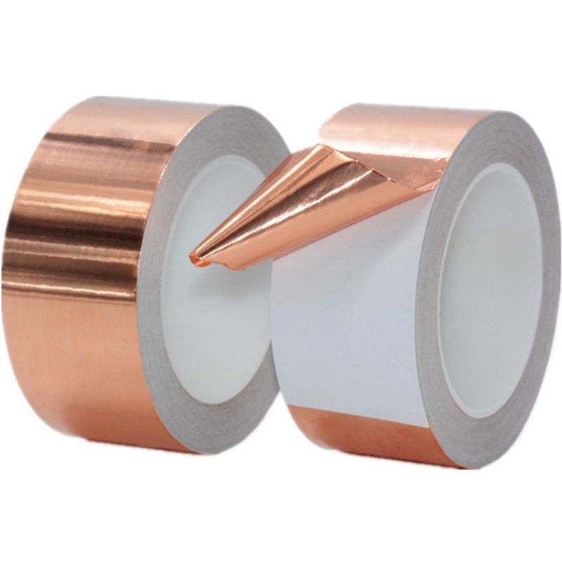 50mmx10m Copper Foil Tape Adhesive Isolasi Conductive Copper Tape Tembaga Foil Tape Tembaga