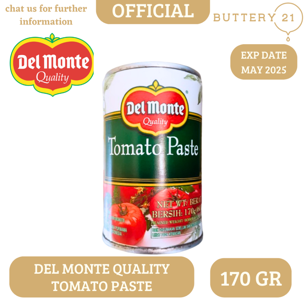 

DEL MONTE QUALITY TOMATO PASTE 170 GR/SAUS TOMAT PASTA 170 GR/DELMONTE TOMATO PASTE 170 GR