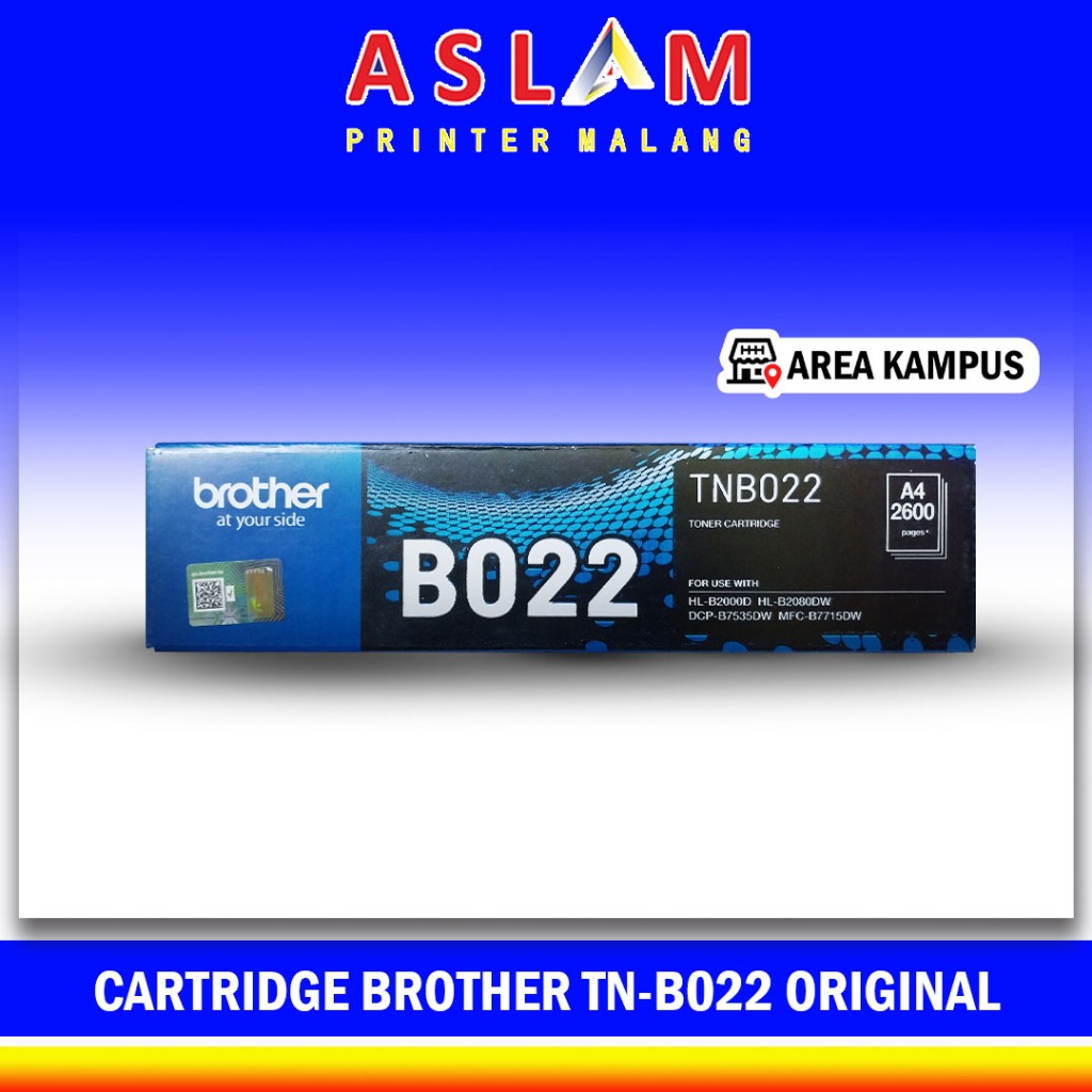 Cartridge Toner Brother TN-B022 ORIGINAL Printer B2080DW DCP B7535 HL DCP B7535DW MFC B7715DW TNB022