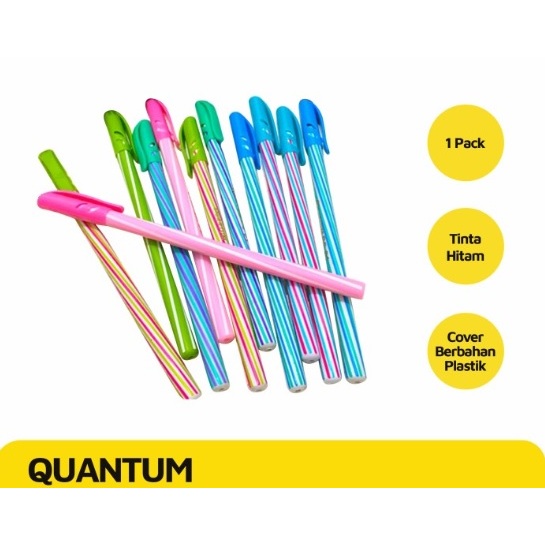 

Ballpoint quantum qs01 Hitam / Ballpoint extra fine 0.5 / Ballpoint Tutup standard